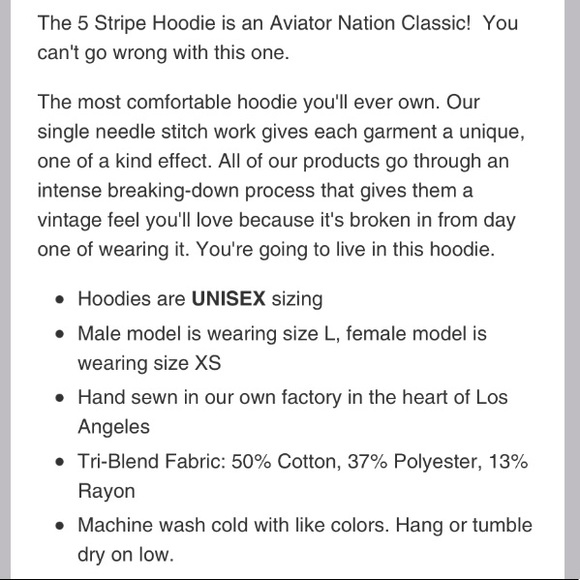 Aviator Nation 5 Stripe Hoodie Jacket - Picture 8 of 8